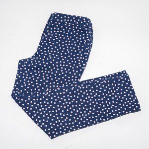 Boden Women’s Navy Pink Polka Dotted Slim Leg Causal Dress Pants Trousers Sz 6R